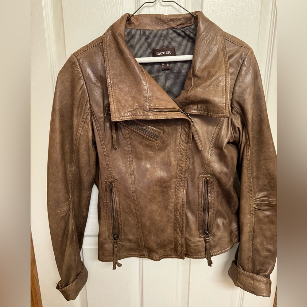 Small brown leather jacket
